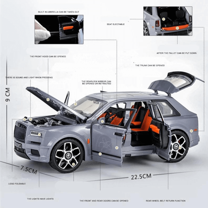 1/20 Scale Rolls Royce Cullinan Car Model | Premium Alloy | KAIKAMFUNG