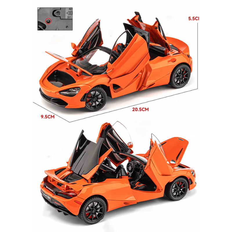 1/24 Scale Mclaren 720s Die-cast Model Car | Premium Alloy | KAIKAMFUNG
