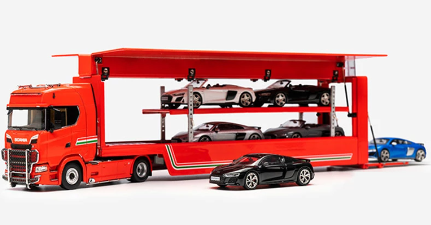 1:64 Scania S730 Transporter Double-layer Fly... | Premium Alloy | KAIKAMFUNG