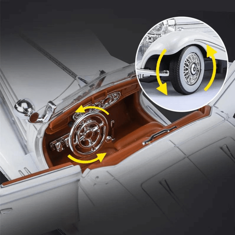 1/24 Scale Mercedes-Benz 500K Classic Car All... | Premium Alloy | KAIKAMFUNG