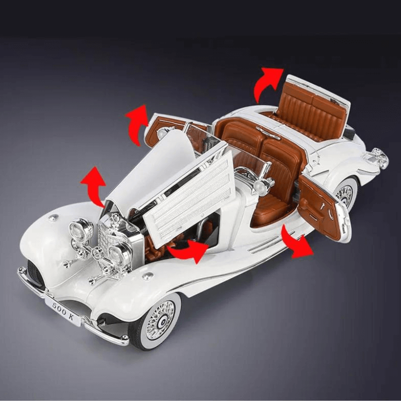 1/24 Scale Mercedes-Benz 500K Classic Car All... | Premium Alloy | KAIKAMFUNG