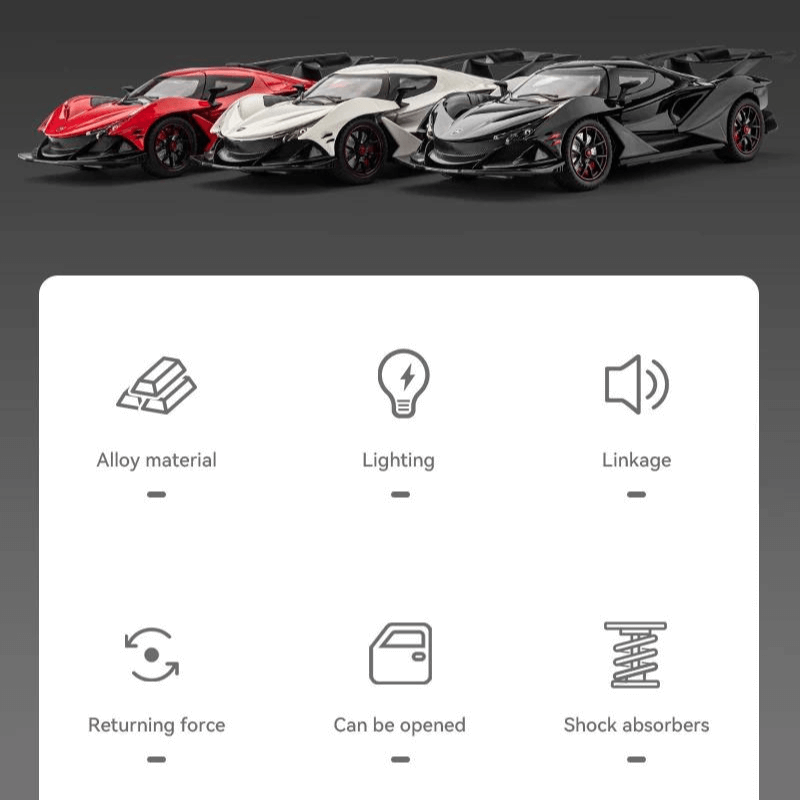 1/24 Scale Apollo IE Intensa Alloy Model Car | Premium Alloy | KAIKAMFUNG