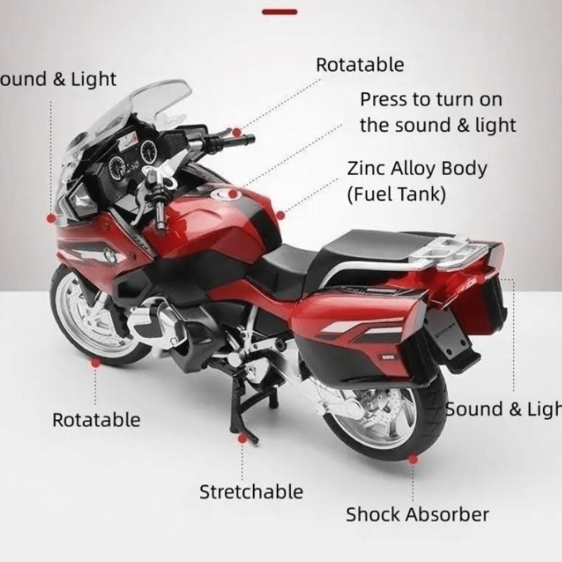 1/12 Scale BMW R1250 RT Alloy Die-cast Moto  ... | Premium Alloy | KAIKAMFUNG