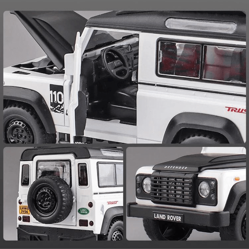 1/32 Scale Land Rover Defender 90 Die-cast Mo... | Premium Alloy | KAIKAMFUNG
