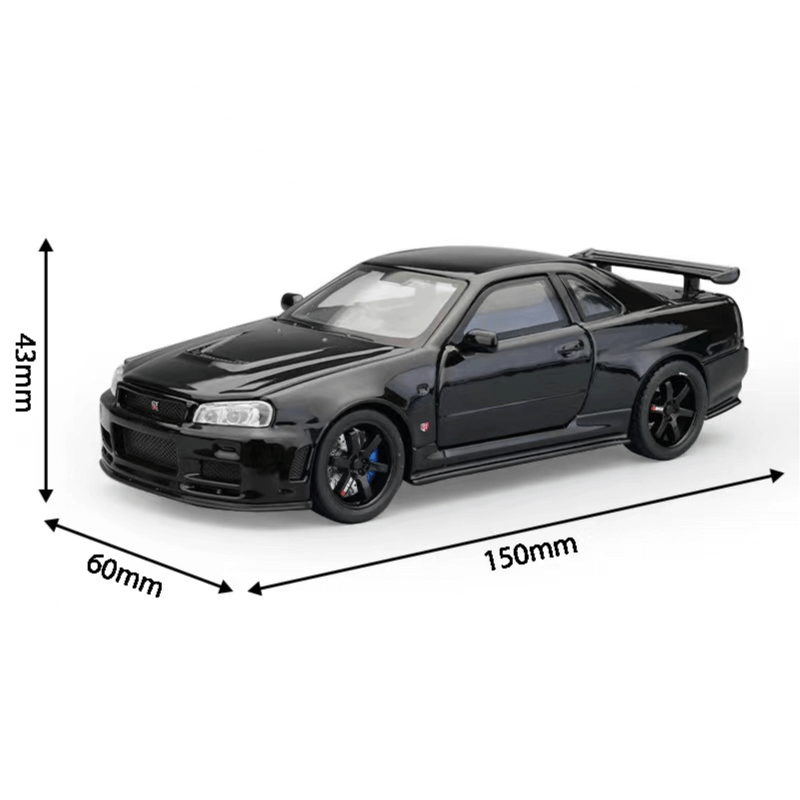 1/32 Scale Nissan GT-R R34 Die-cast Model Car | Premium Alloy | KAIKAMFUNG