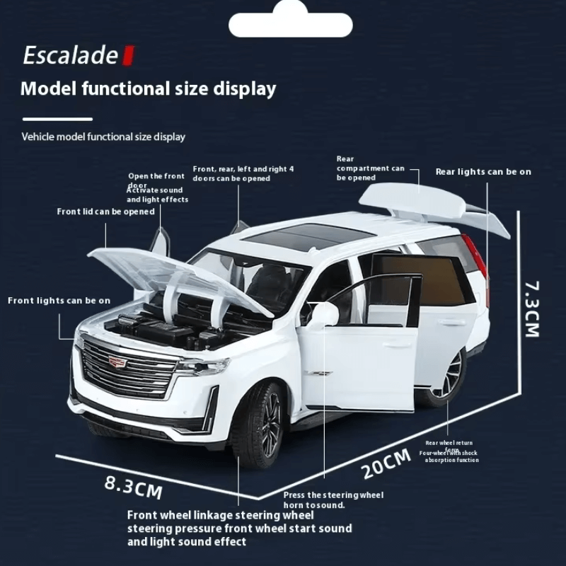 1/24 Scale Cadillac Escalade Die-cast Model C... | Premium Alloy | KAIKAMFUNG