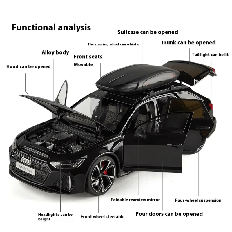 1/18 Scale Audi RS6 Avant Die-cast Model Car | Premium Alloy | KAIKAMFUNG