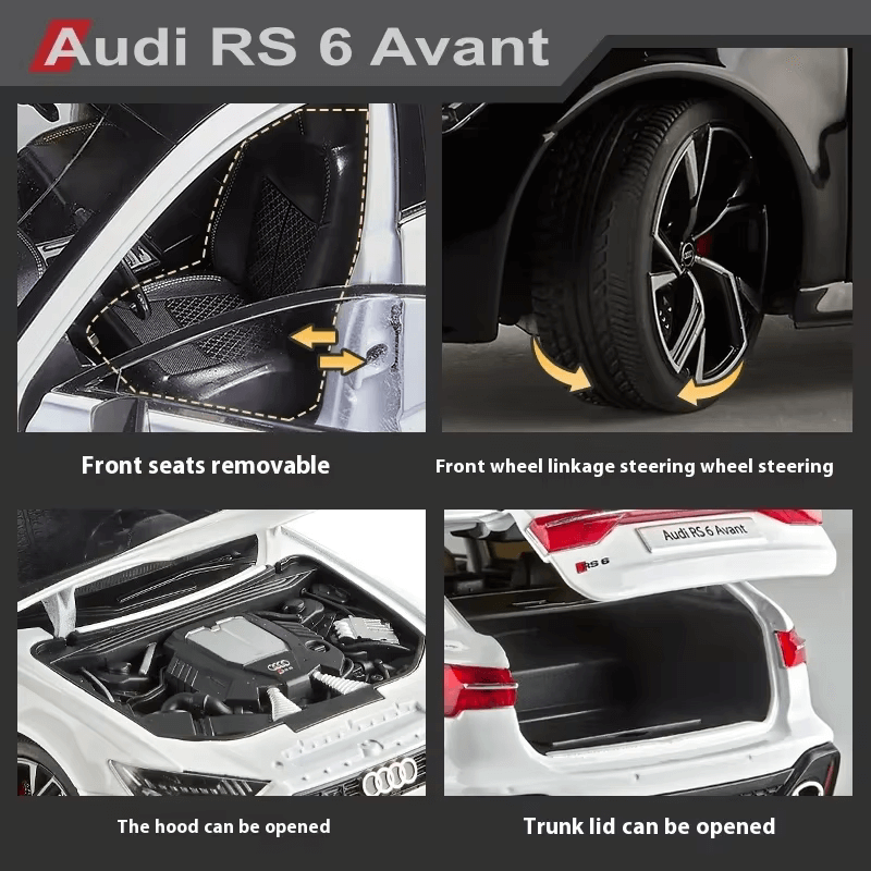 1/18 Scale Audi RS6 Avant Die-cast Model Car | Premium Alloy | KAIKAMFUNG