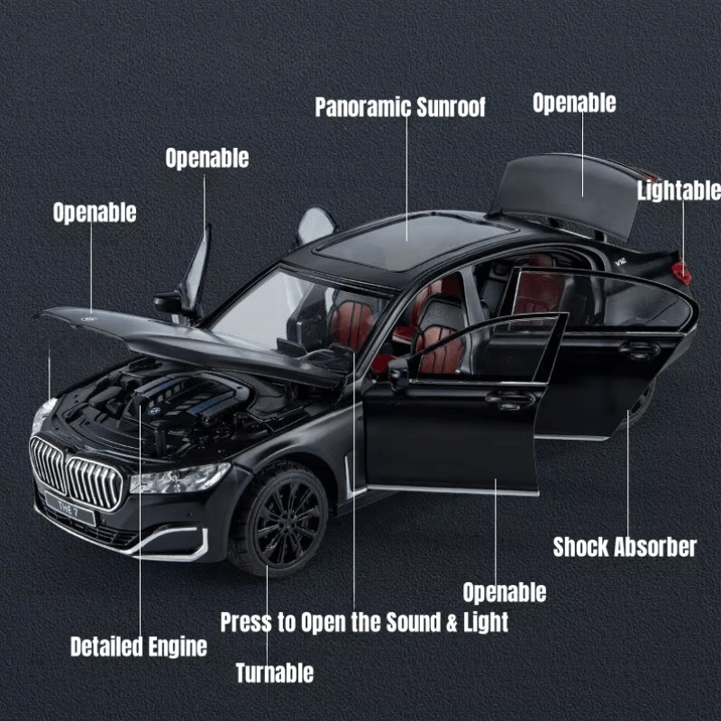 1/24 Scale BMW 7 Series Die-cast Model Car | Premium Alloy | KAIKAMFUNG