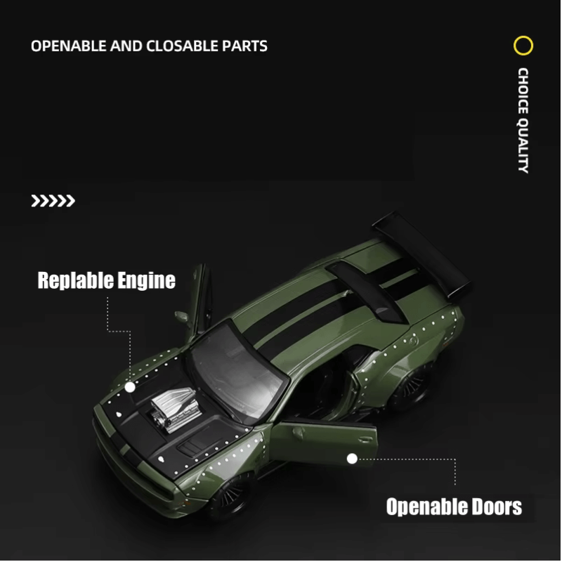 1/36 Scale Dodge Challenger SRT Die-cast Mode... | Premium Alloy | KAIKAMFUNG