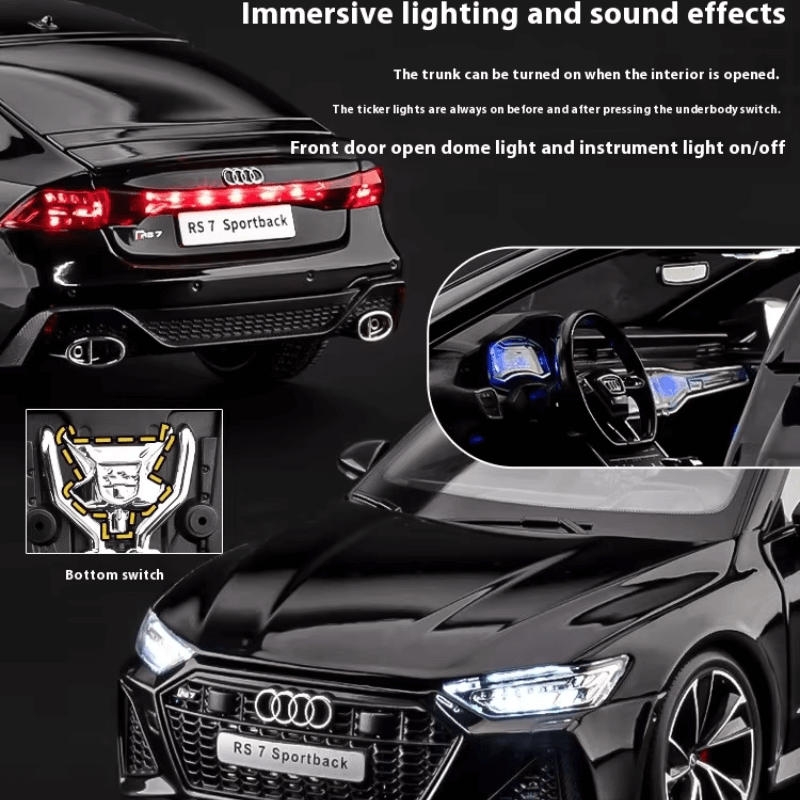 1/18 Scale Audi RS7 Sportback Die-cast Model ... | Premium Alloy | KAIKAMFUNG