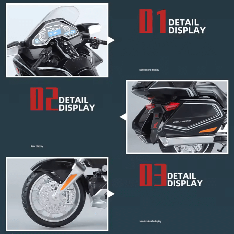 1/11 Scale Honda GOLD WING GL800 2021 Die-cast Model | Premium Alloy Die-cast Model | KAIKAMFUNG