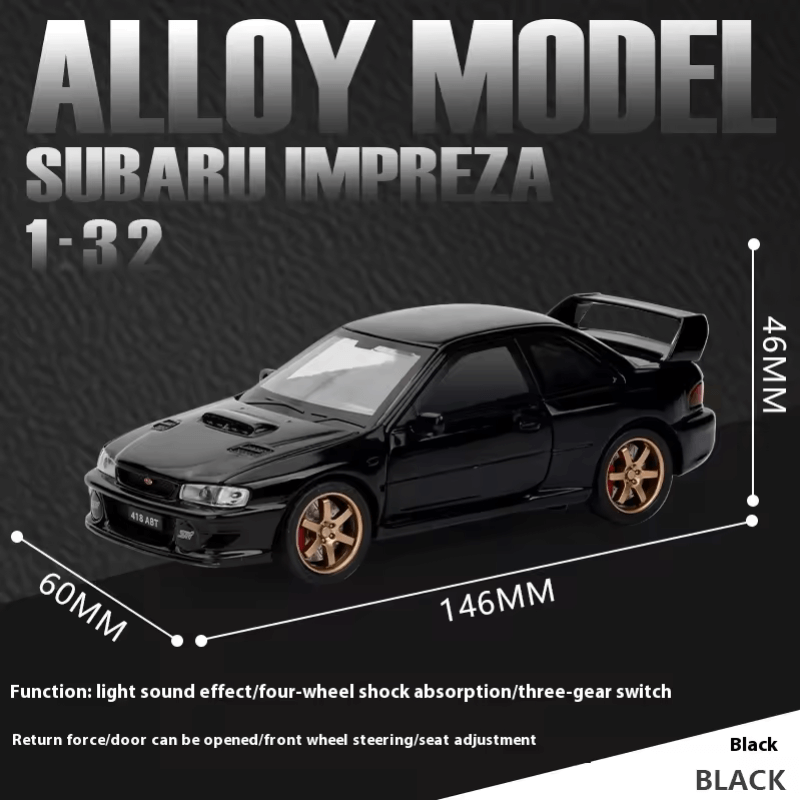 1/32 Scale Subaru Impreza WRX Die-cast Model ... | Premium Alloy | KAIKAMFUNG