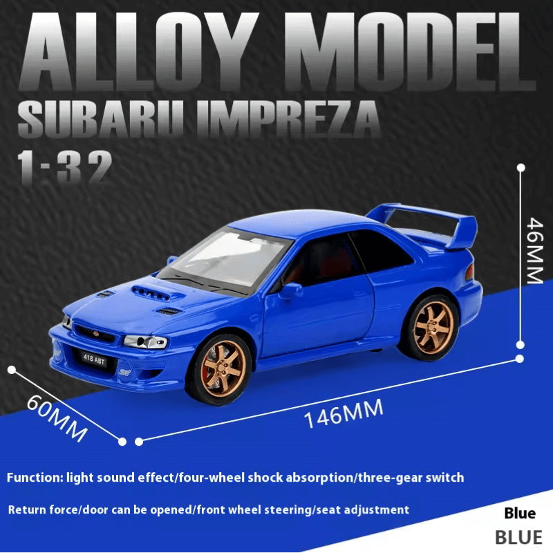 1/32 Scale Subaru Impreza WRX Die-cast Model ... | Premium Alloy | KAIKAMFUNG