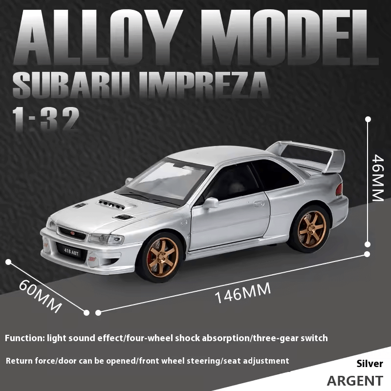 1/32 Scale Subaru Impreza WRX Die-cast Model ... | Premium Alloy | KAIKAMFUNG