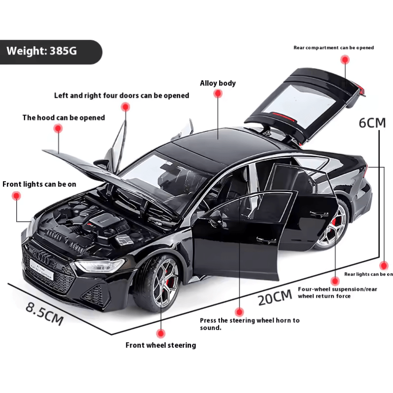 1/24 Scale Audi RS7 Sportback Die-cast Model ... | Premium Alloy | KAIKAMFUNG