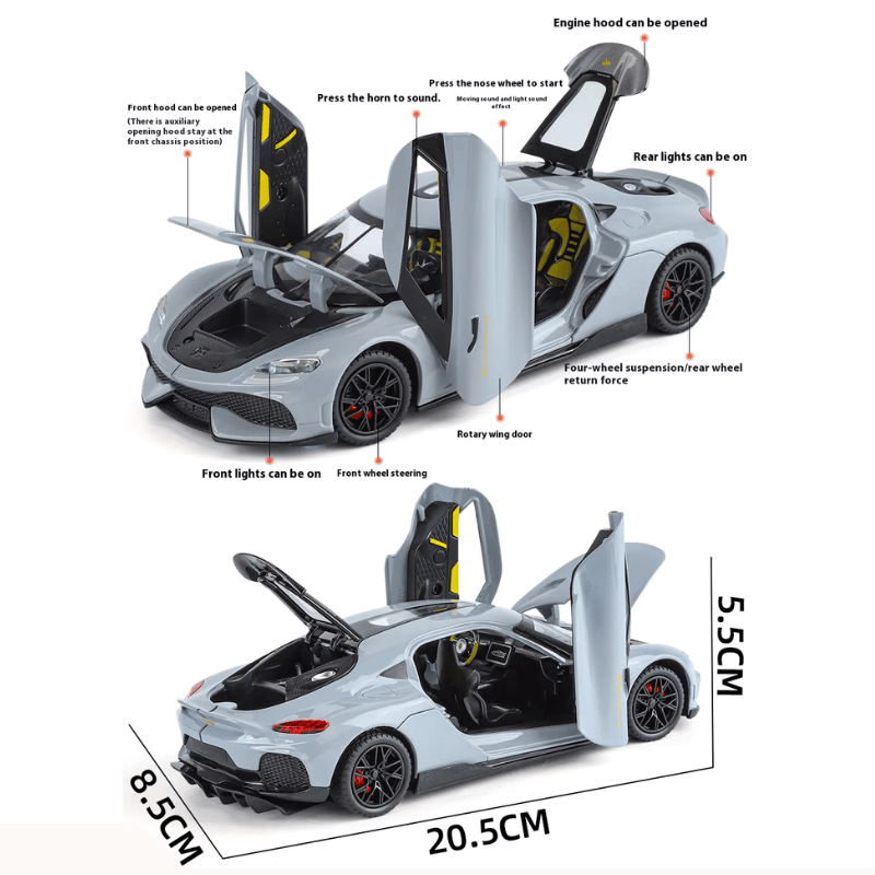 1/24 Scale Gemera GT Die-cast Model Car | Premium Alloy | KAIKAMFUNG