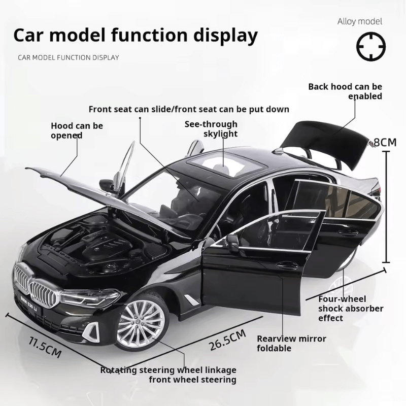 1:24 BMW 5 Series 530 LI | Premium Alloy Die-cast Model | KAIKAMFUNG