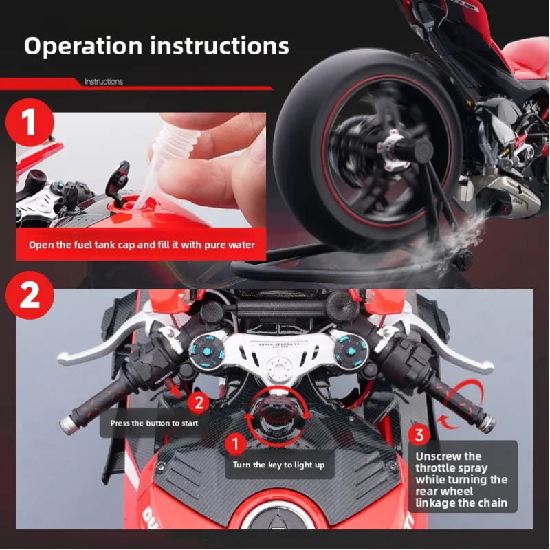 1:7 Ducati Panigale V4 S | Premium Alloy Die-cast Model | KAIKAMFUNG