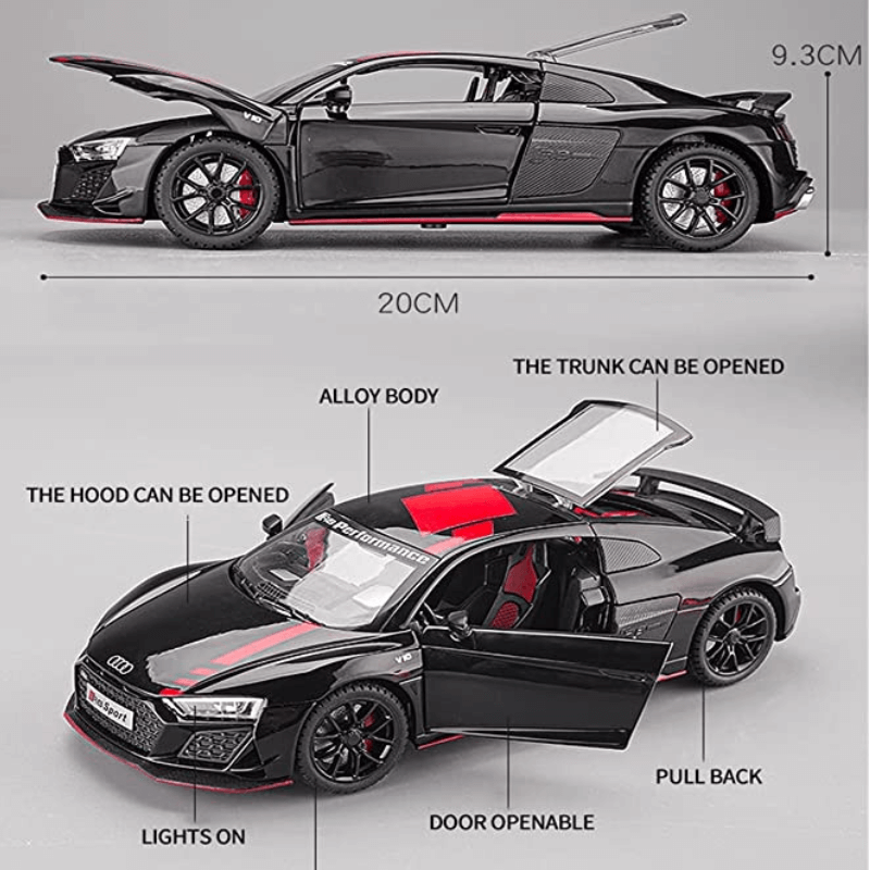 1/24 Scale AUDI R8 V10 Plus Alloy Sports Car ... | Premium Alloy | KAIKAMFUNG