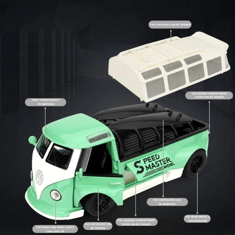 1/32 Scale Volkswagen Samba T1 Die-cast Car | Premium Alloy | KAIKAMFUNG