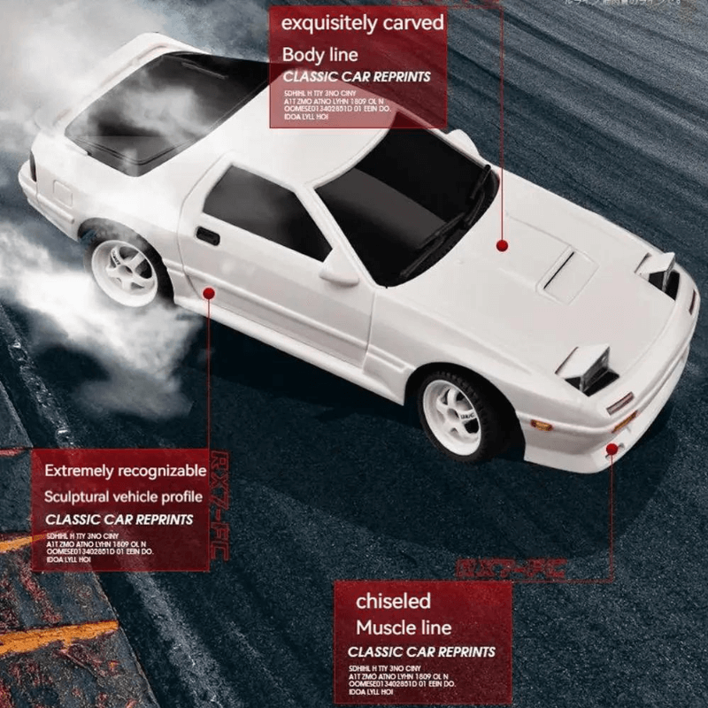RC 1/18 Scale RX7 2WD Drift Car | Premium Alloy | KAIKAMFUNG