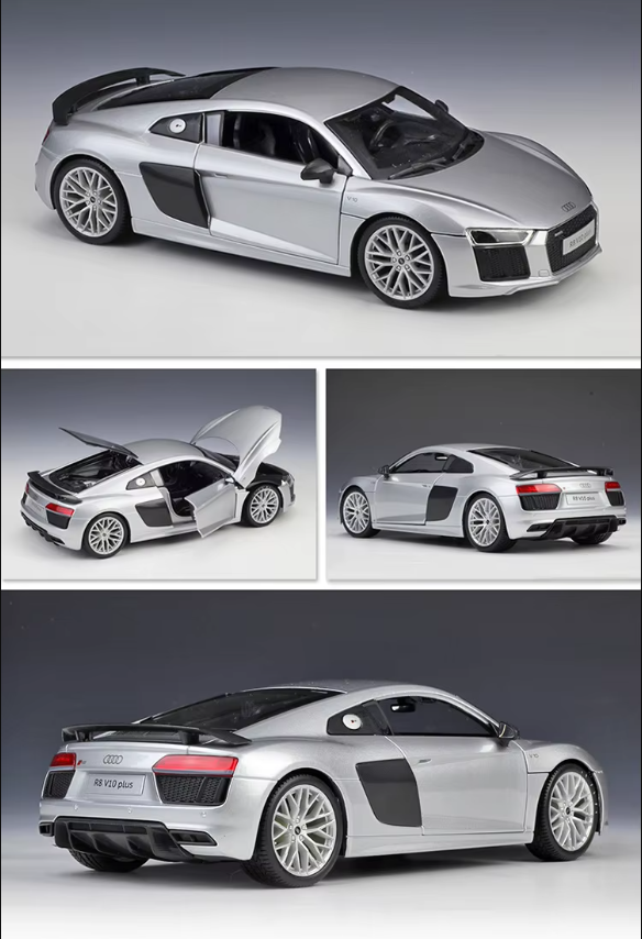 1:18 Audi R8 V10 Plus Alloy Sports Car Model | Premium Alloy Die-cast Model | KAIKAMFUNG