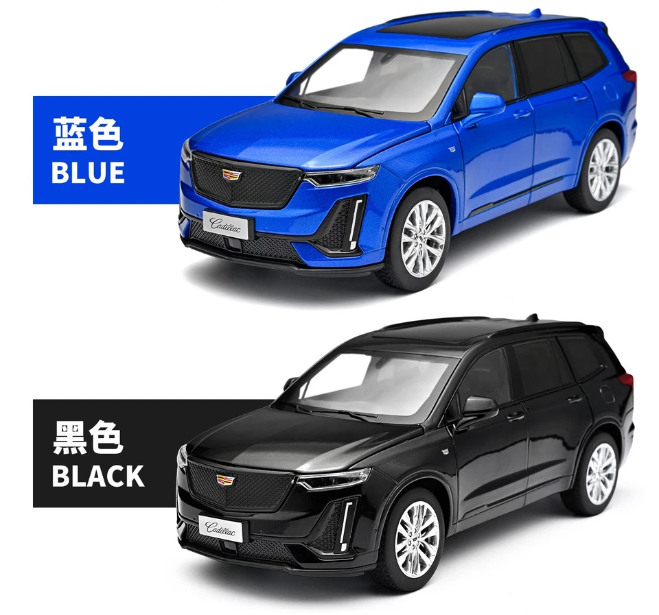1:24 Cadillac XT6 alloy car model Pull back sound and light car collectible | KAIKAMFUNG