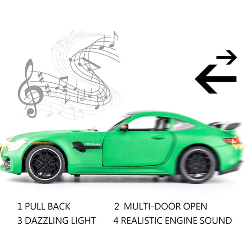1:18 Mercedes Large Size AMG GTR Alloy Car | KAIKAMFUNG
