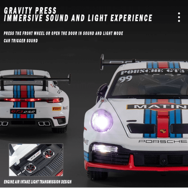 1/24 Porsche 911 GT 3 Model Alloy Car | Premium Alloy | KAIKAMFUNG