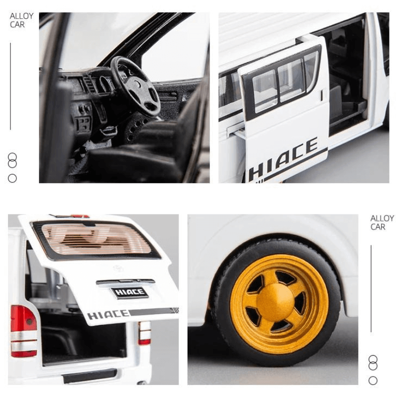 1/32 Scale Toyota Hiace Full Open Die-cast Mo... | Premium Alloy | KAIKAMFUNG
