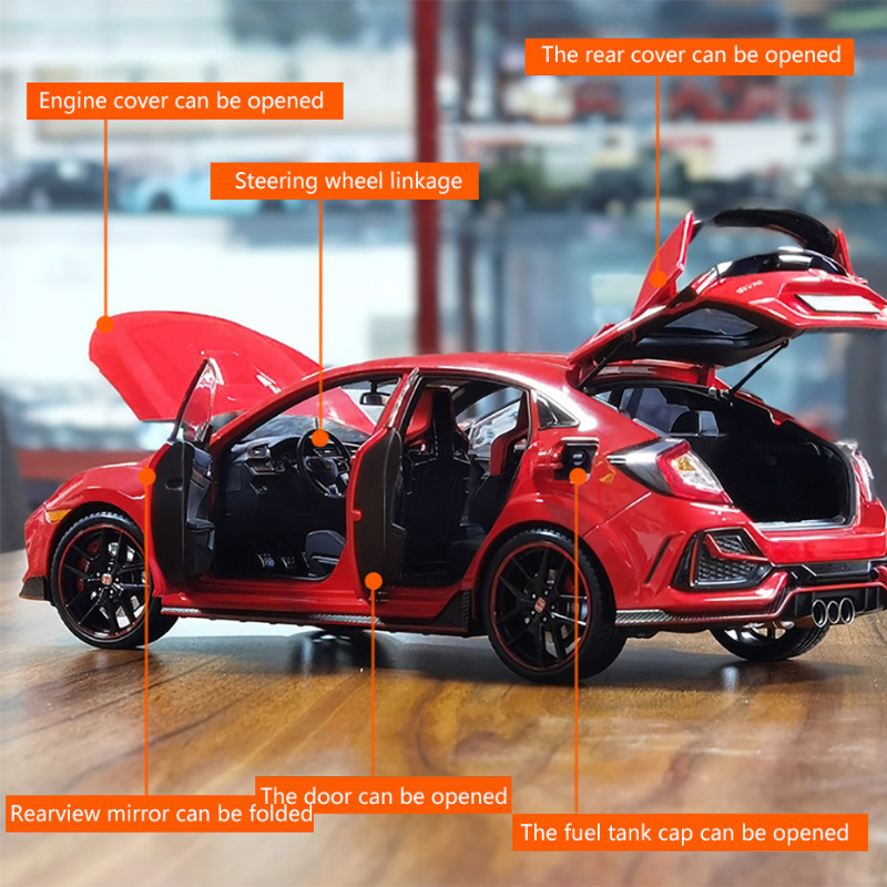 1/18 Scale Civic Type R Fk8 Die-Cast Model Ca... | Premium Alloy | KAIKAMFUNG