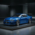 MOTORHELIX  1:18 scale new  Skyline R34 CUSTOMIZED VERSION car model static display festive gift collection