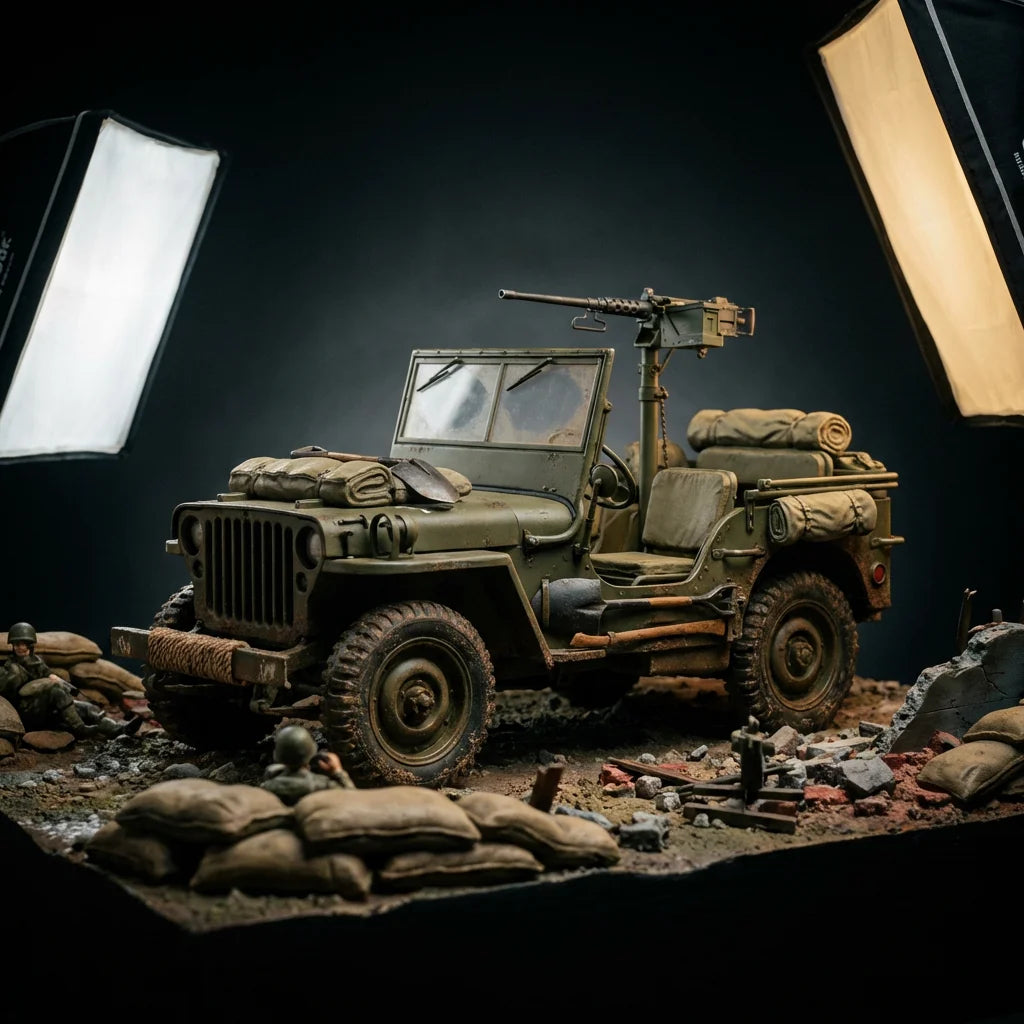 1:18 Jeep GB Tactical Military Model Old World War II