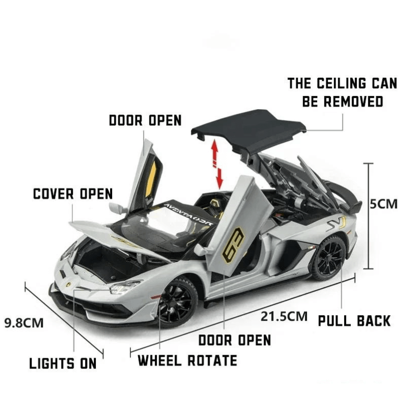 1/24 Scale Lamborghini Aventador SVJ 63 Die-c... | Premium Alloy | KAIKAMFUNG