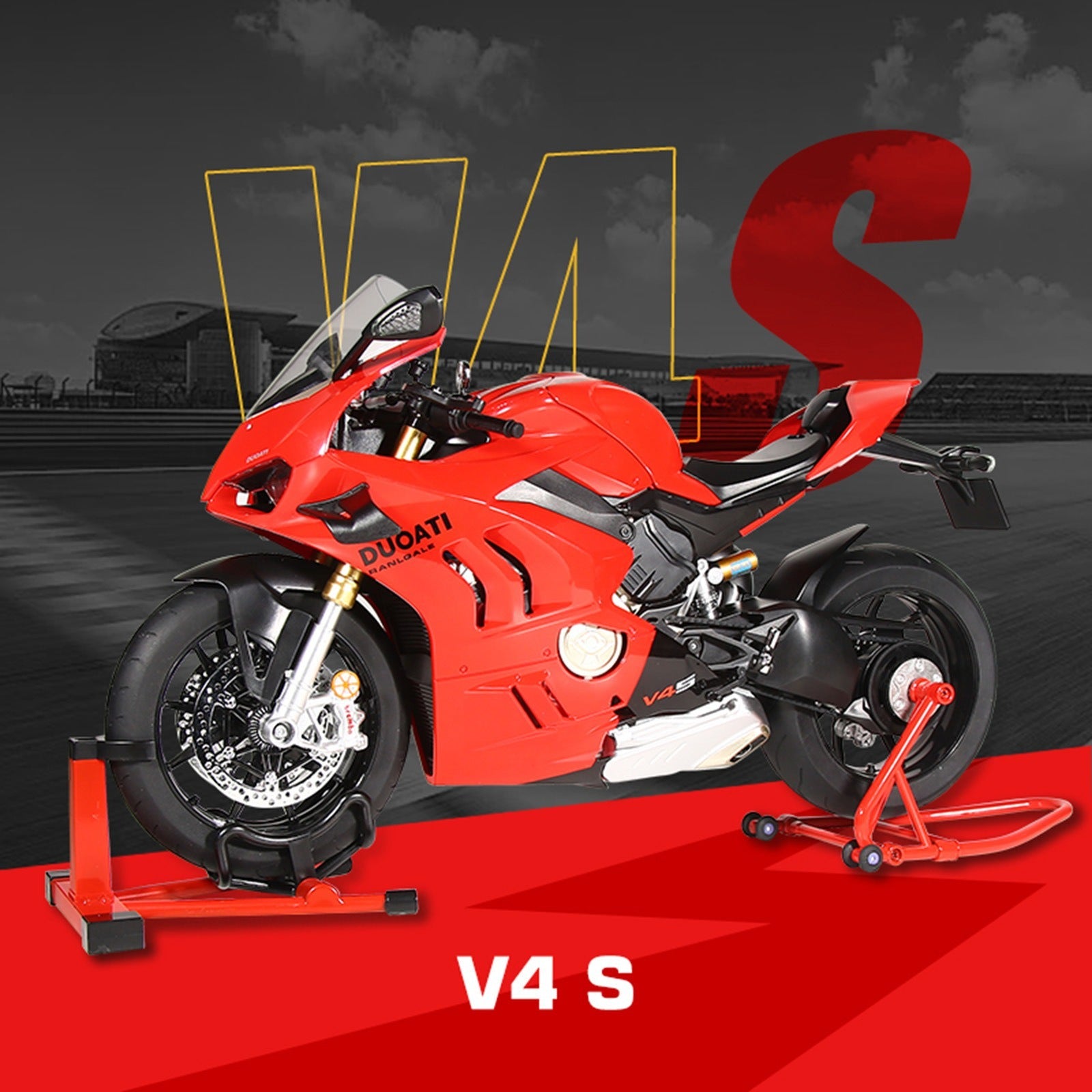 1:7 Ducati Panigale V4 S | Premium Alloy Die-cast Model | KAIKAMFUNG