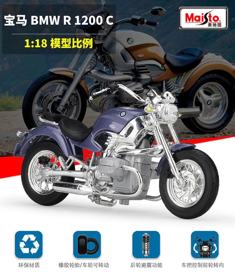 1:18 BMW R 1200 C R1200 | Premium Alloy Die-cast Model | KAIKAMFUNG