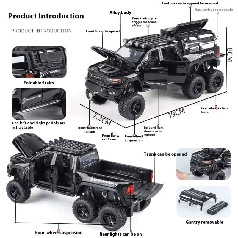 1:32 Dodge RAM Mammoth Pickup | Premium Alloy Die-cast Model | KAIKAMFUNG