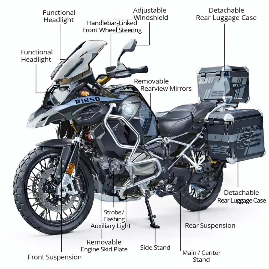 1:7 BMW R 1250 GS | Premium Alloy Die-cast Model | KAIKAMFUNG
