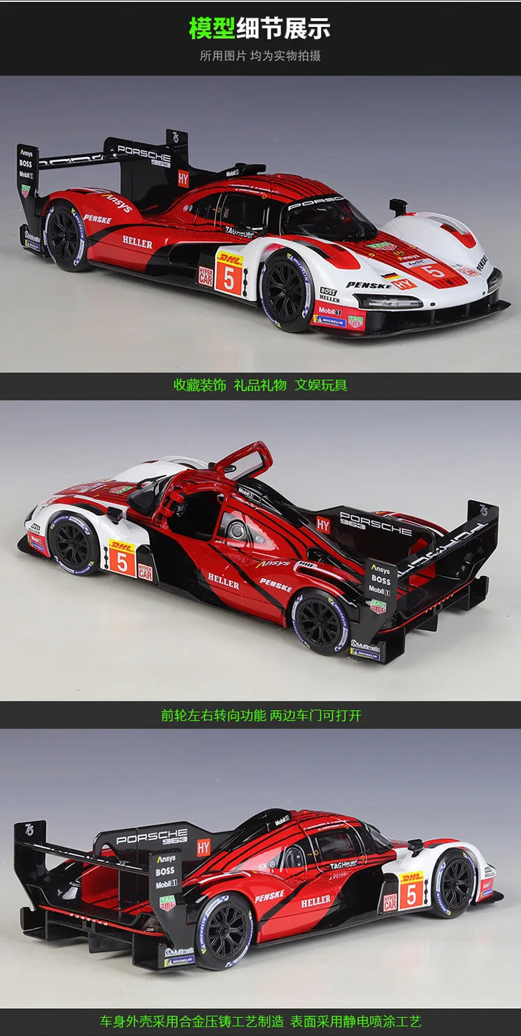 1:24 Porsche 963 Le Mans 24 Hours | Premium Alloy Die-cast Model | KAIKAMFUNG