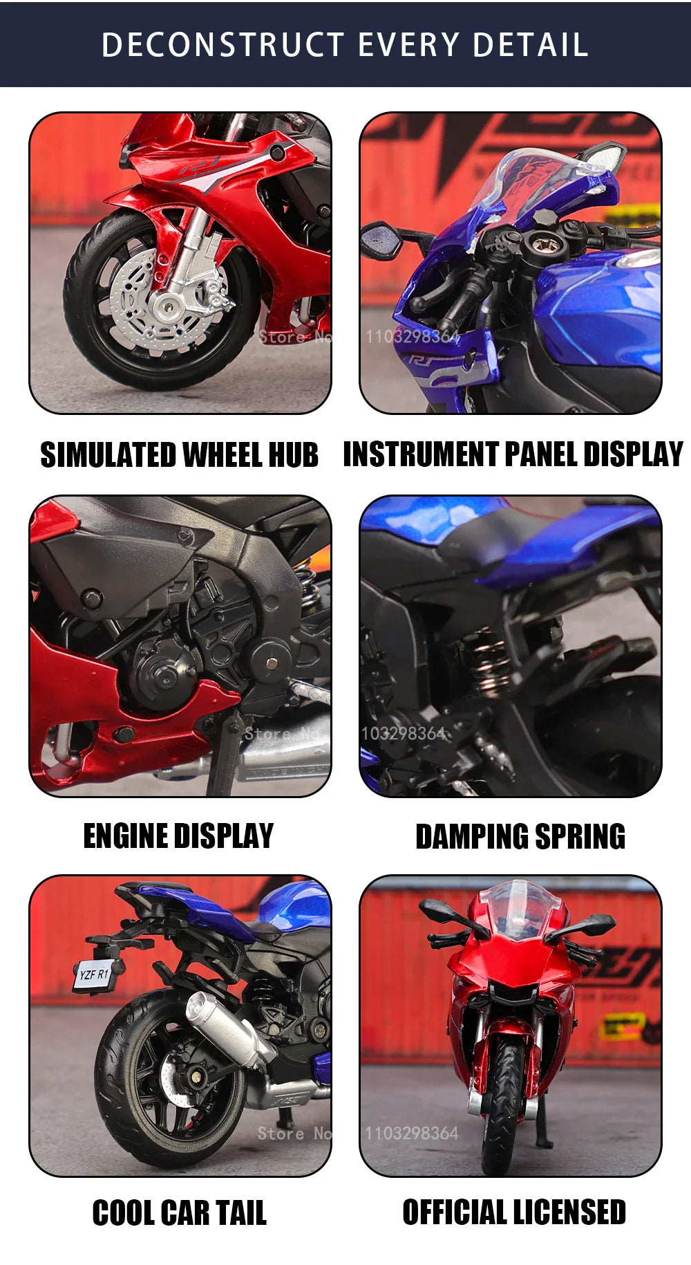 1:18 Kawasaki Ninja H2R Suzuki YAMAHA