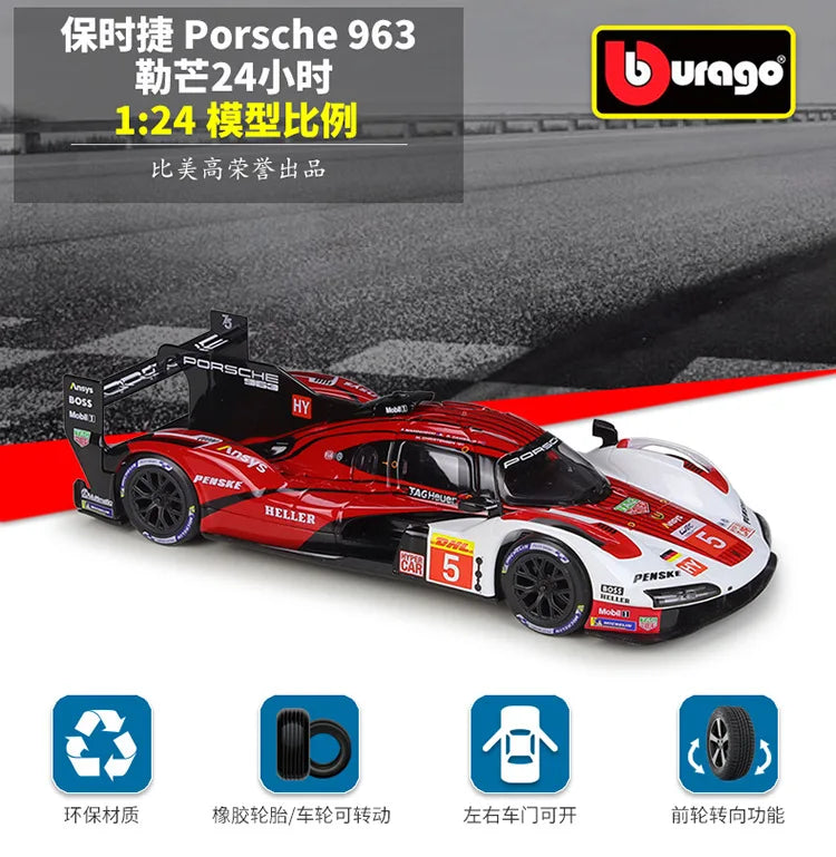 1:24 Porsche 963 Le Mans 24 Hours | Premium Alloy Die-cast Model | KAIKAMFUNG