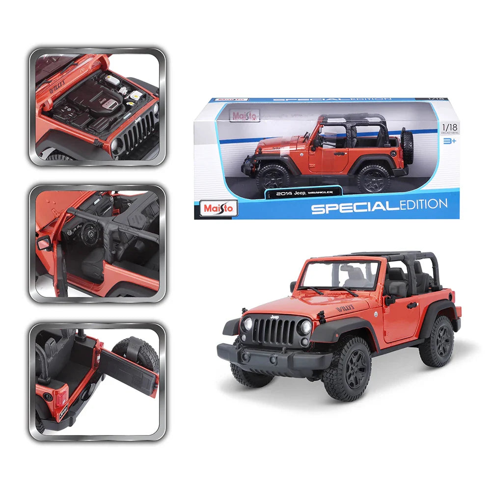 Maisto 1:18 2014 JEEP Wrangler alloy car model crafts decoration collection toy tools gift models Multiple styles