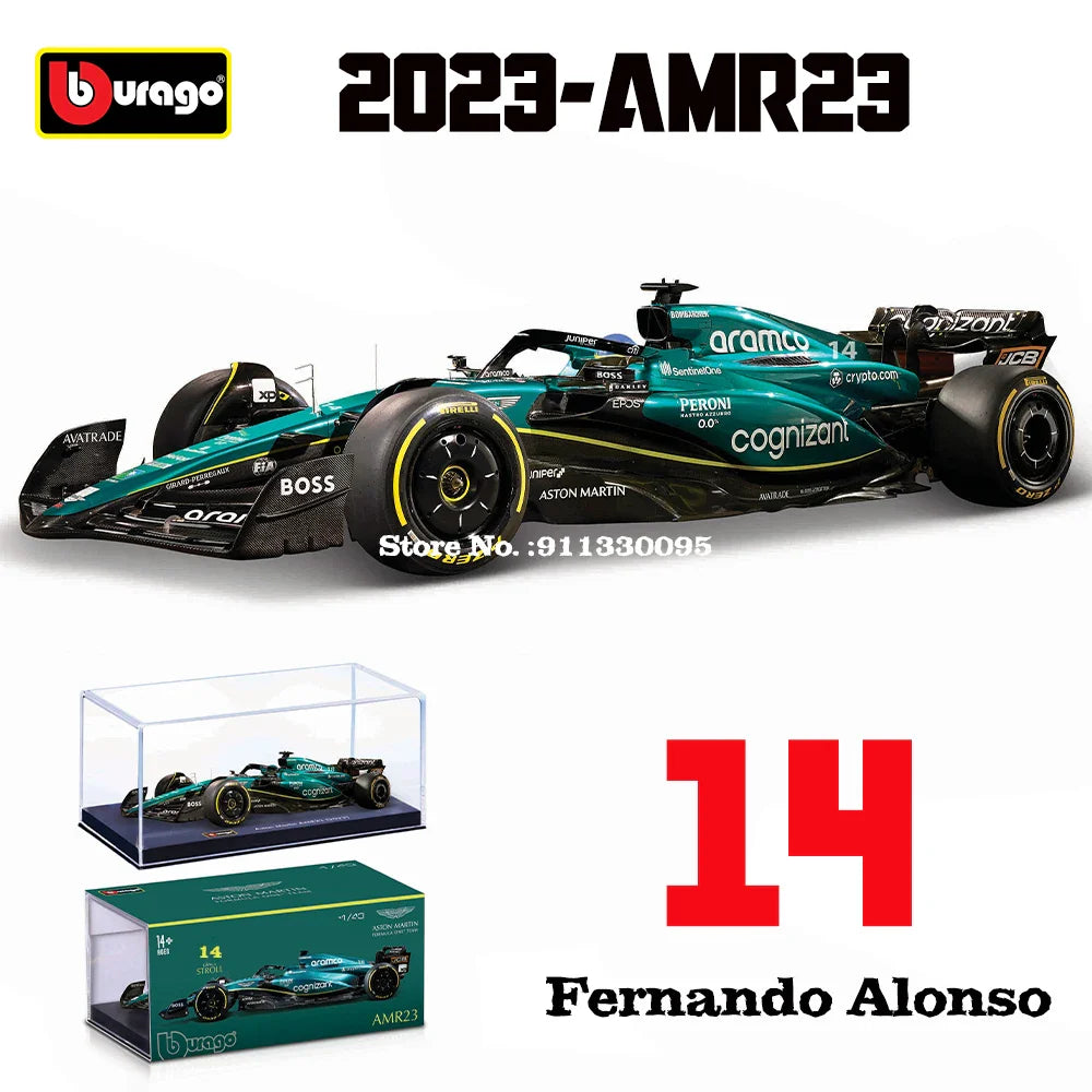 1:43 F1 Aston Martin Aramco F1 Team AMR23 2023 #14 Alonso #18 Stroll
