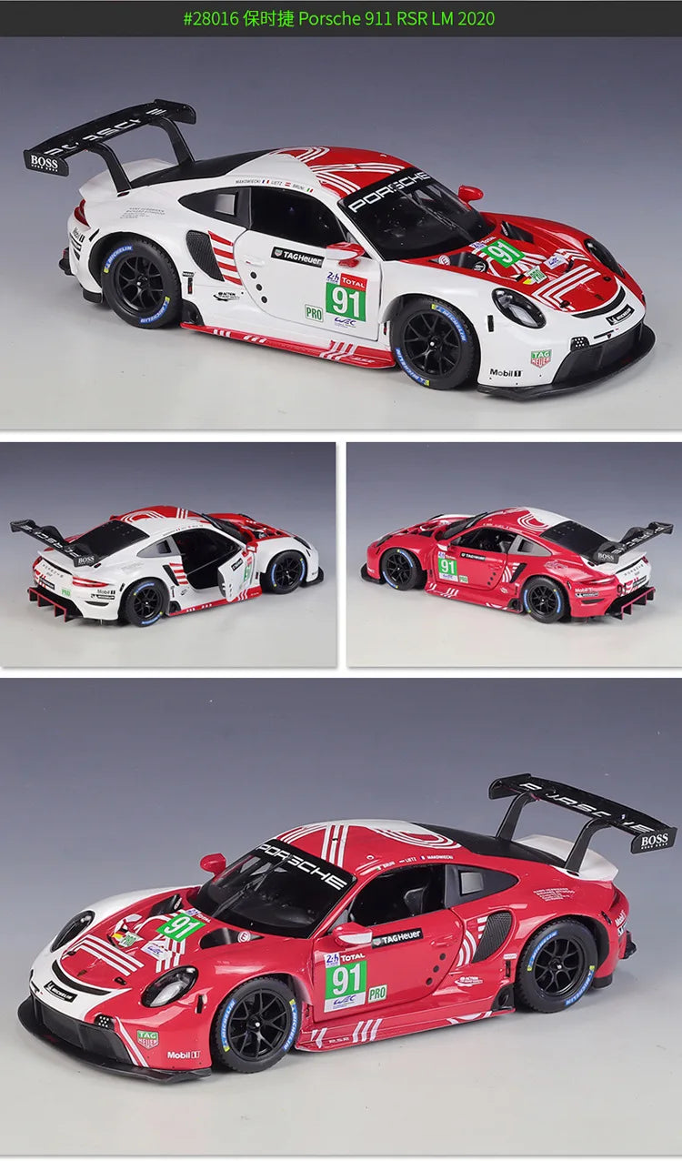 1:24 Porsche 911 RSR LM Racing 2020 | Premium Alloy Die-cast Model | KAIKAMFUNG