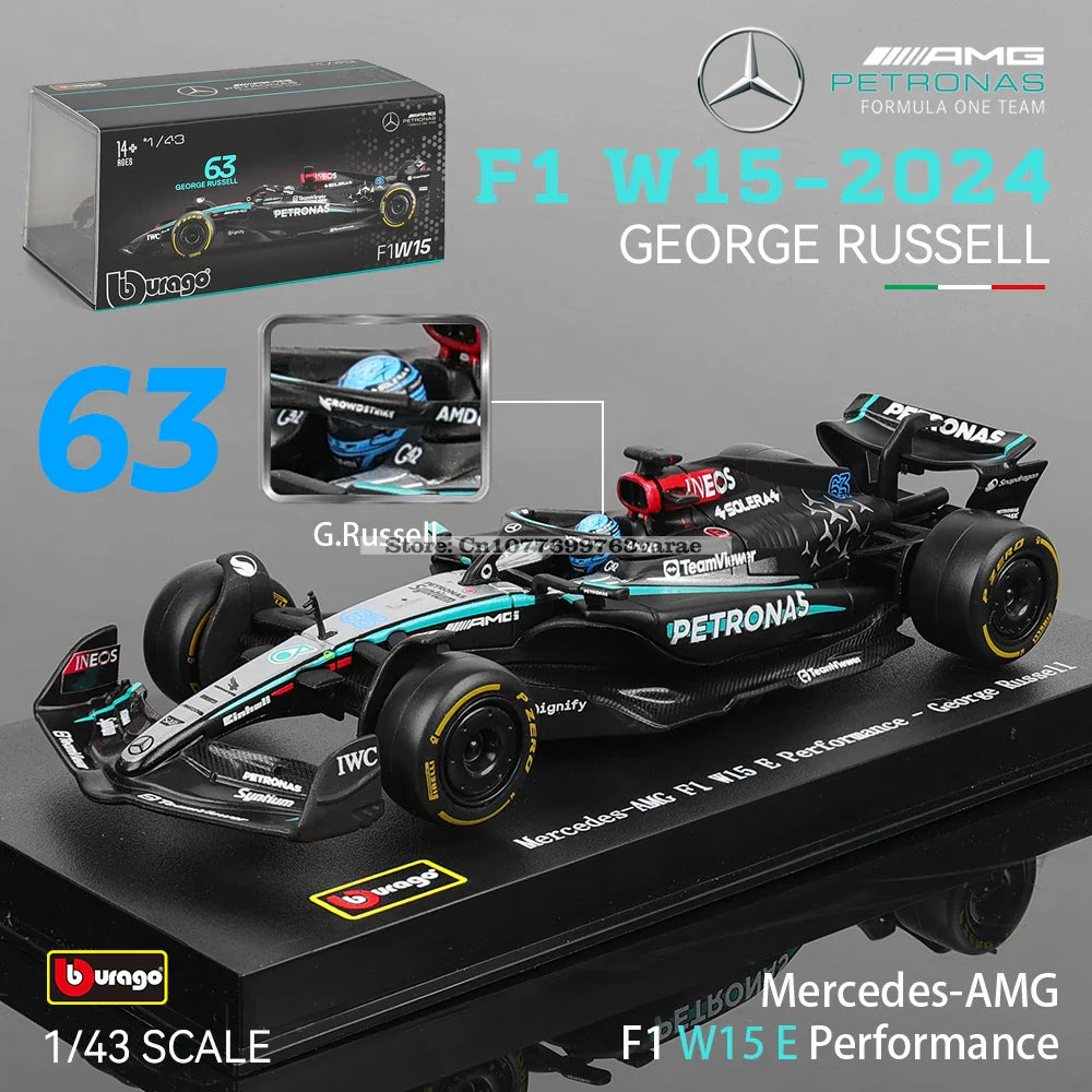 1:43 Mercedes-AMG Petronas F1 Team W15 2024 #44 Hamilton #63