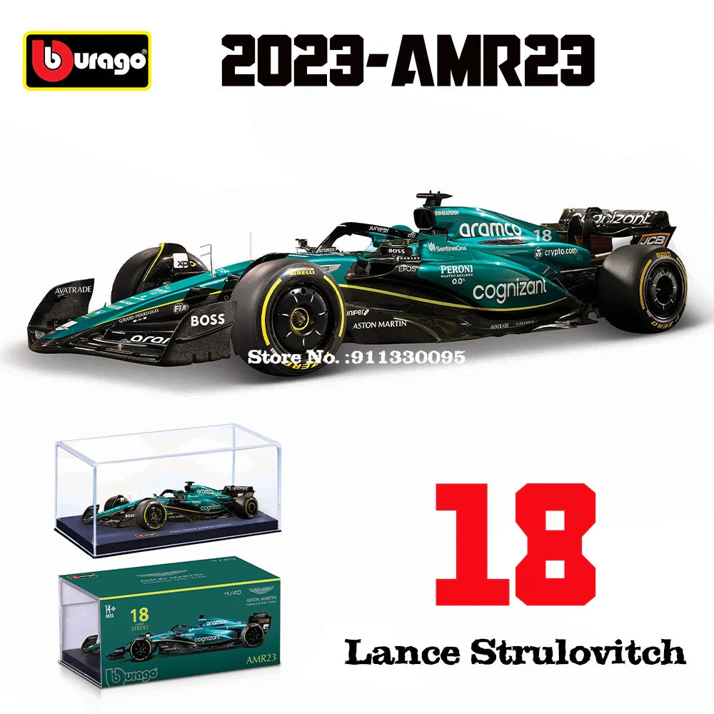 1:43 F1 Aston Martin Aramco F1 Team AMR23 2023 #14 Alonso #18 Stroll