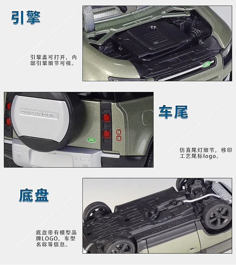 1:26 2020 Land Rover Defender Aurora | Premium Alloy Die-cast Model | KAIKAMFUNG