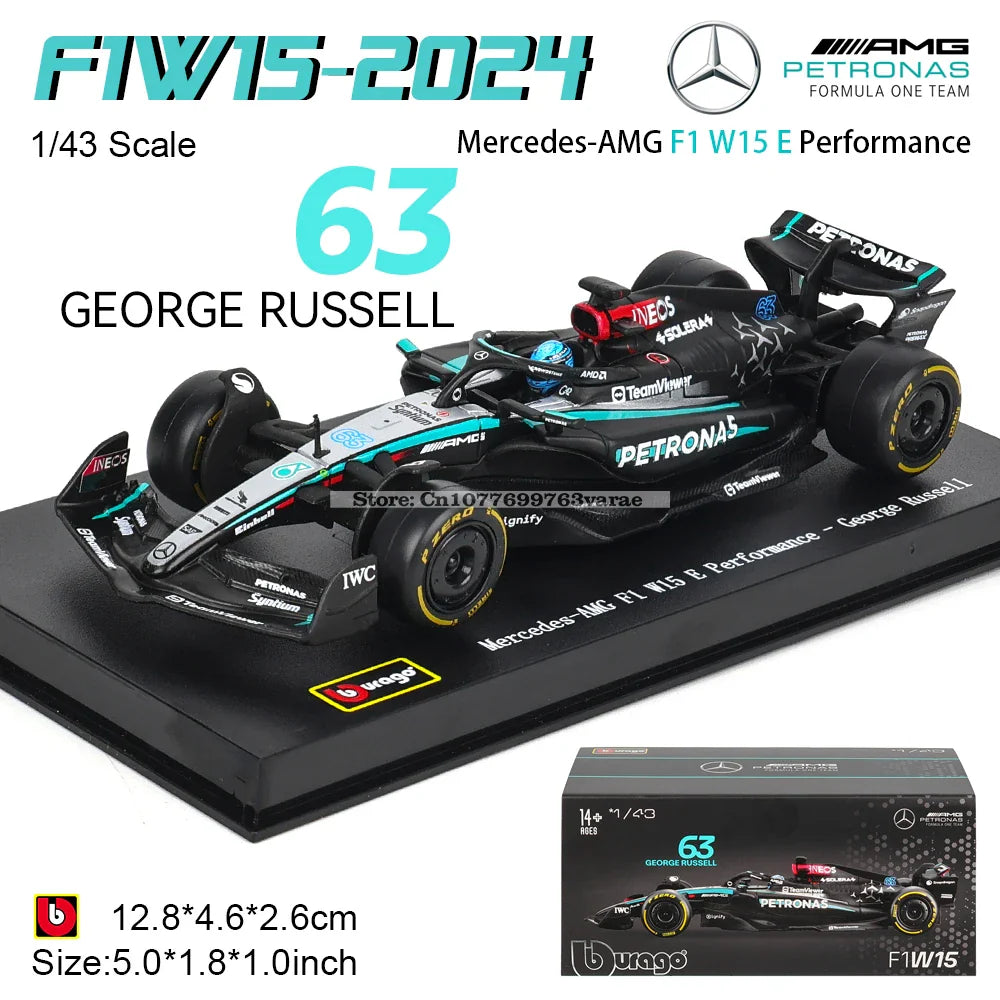 1:43 Mercedes-AMG Petronas F1 Team W15 2024 #44 Hamilton #63