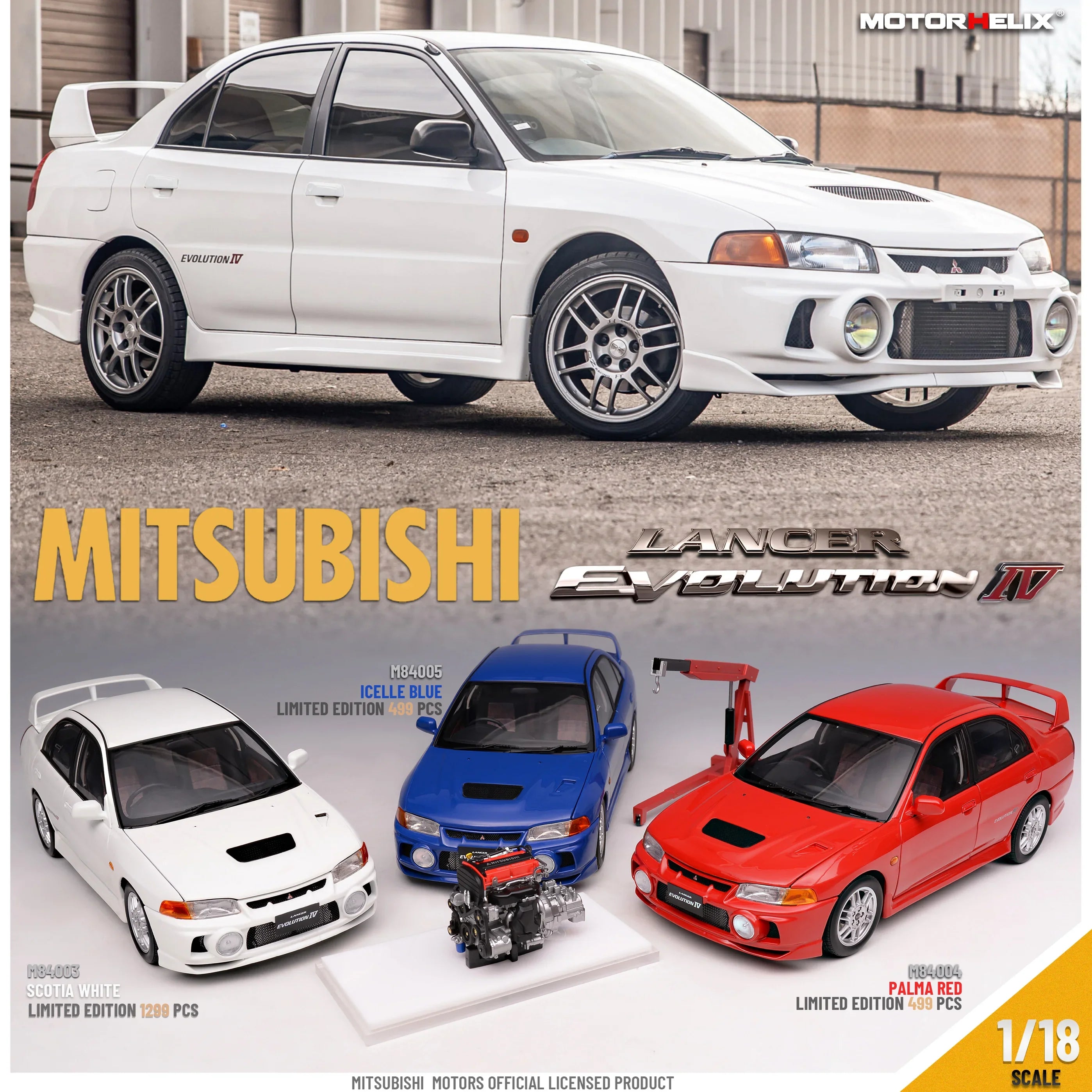 1:18 Mitsubishi Lancer Evolution IV Generation 4